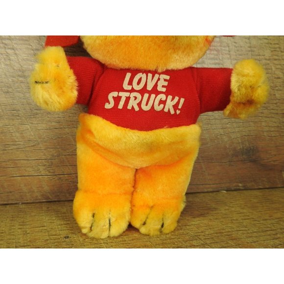 Vintage 1981 Dakin 8" Plush Garfield "Love Struck" Window Cling Heart Arrow - Picture 3 of 7